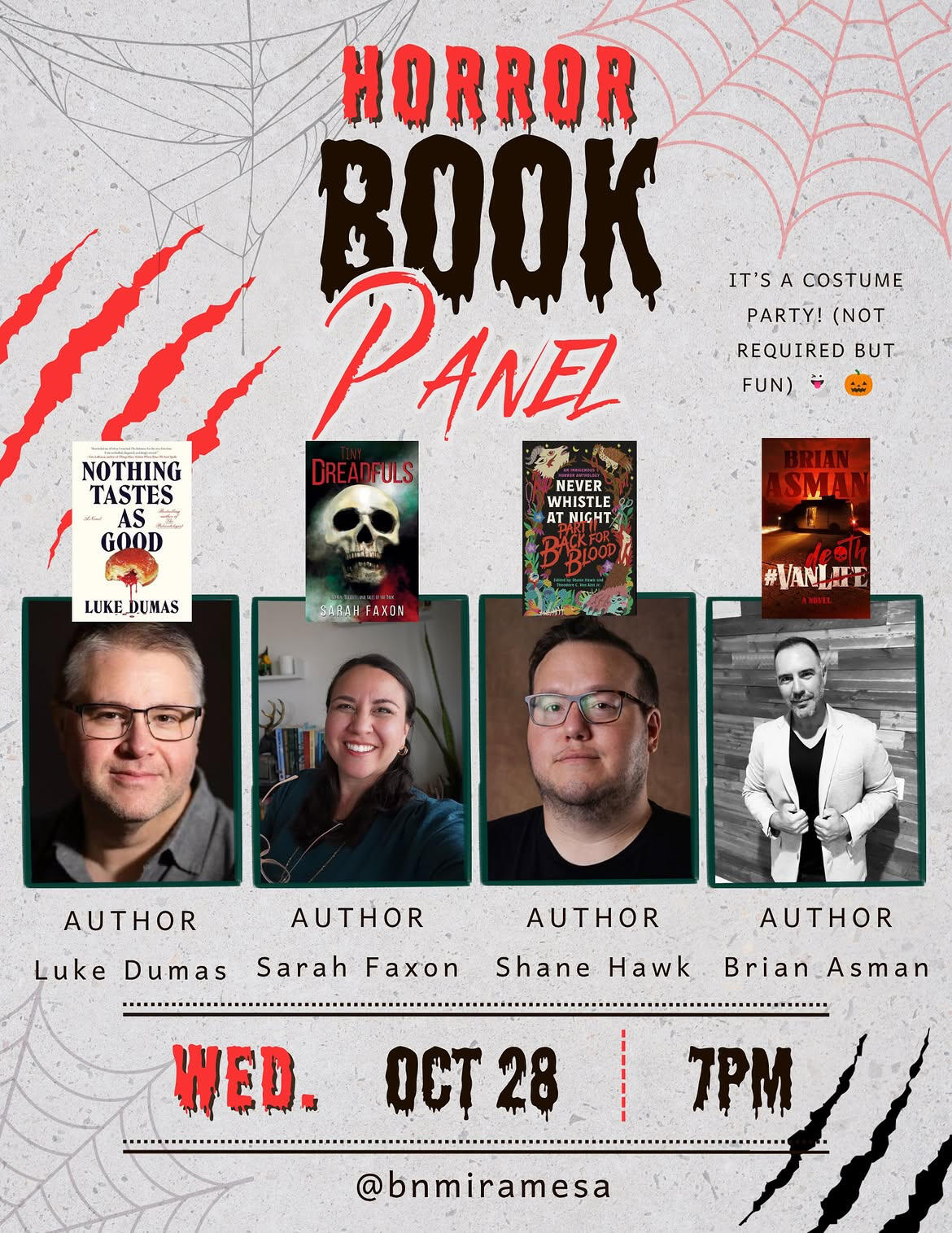 Shane Hawk joins local horror writers at the Barnes and Noble in Mira Mesa on October 28, 2026 at 7PM Shane Hawk joins local horror writers at the Barnes and Noble in Mira Mesa on October 28, 2026 at 7PM